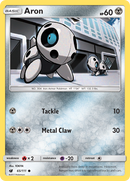 Aron (65/111) [Sun & Moon: Crimson Invasion] Reverse Holofoil