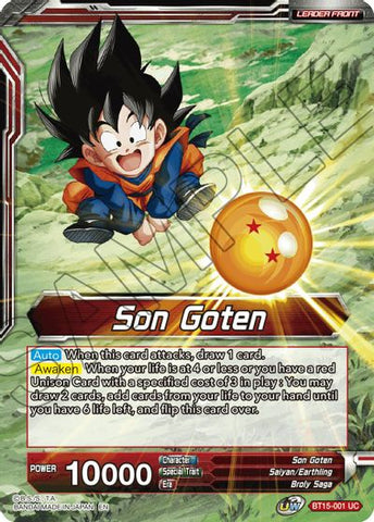 Son Goten // SS Son Goten, Kamehameha Miracle (BT15-001) [Saiyan Showdown] Parallel Foil