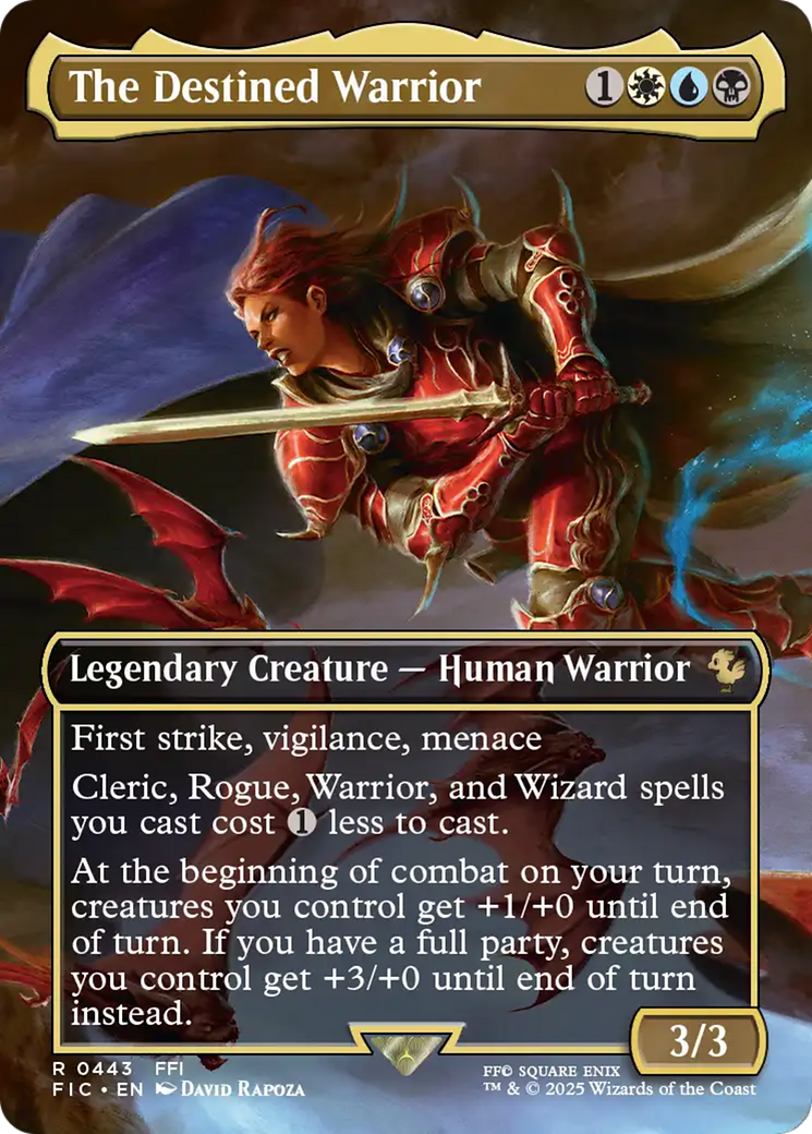 The Destined Warrior (Borderless) [FINAL FANTASY Commander] Foil