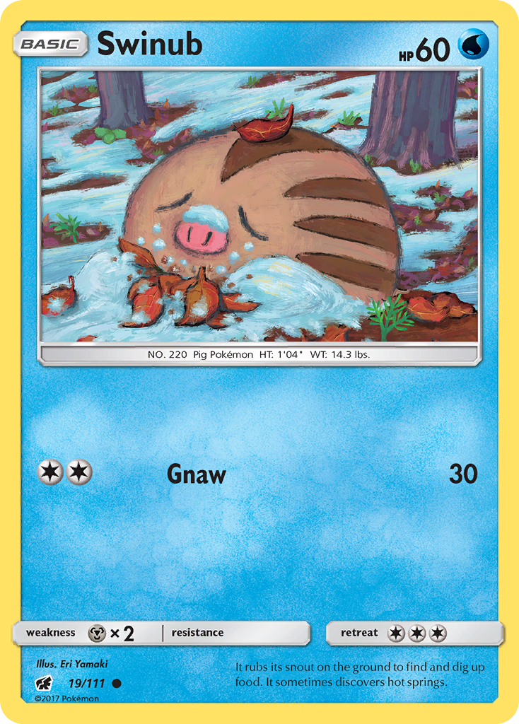 Swinub (19/111) [Sun & Moon: Crimson Invasion] Reverse Holofoil