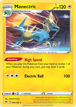 Manectric (052/185) [Sword & Shield: Vivid Voltage] Reverse Holofoil