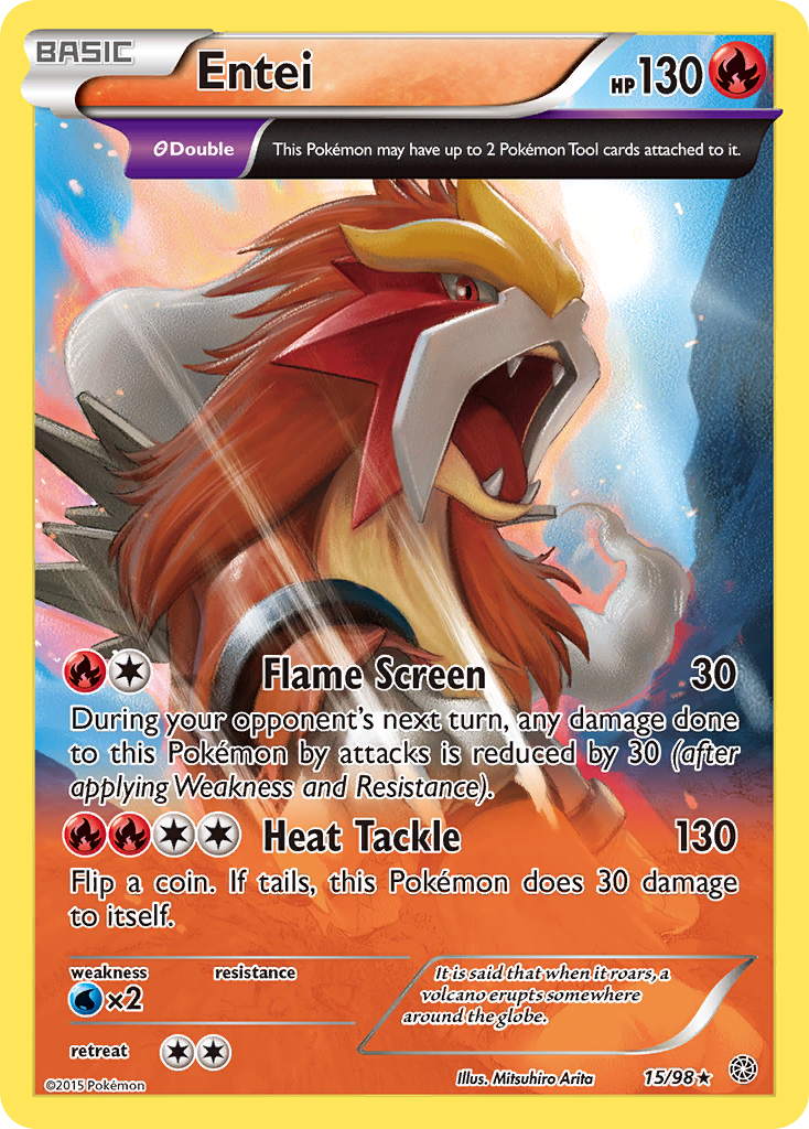 Entei (15/98) [XY: Ancient Origins] Reverse Holofoil