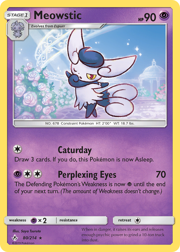 Meowstic (80/214) [Sun & Moon: Unbroken Bonds] Reverse Holofoil
