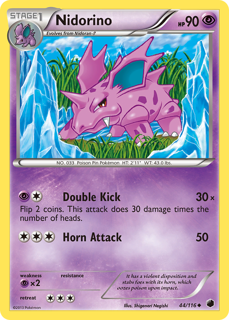 Nidorino (44/116) [Black & White: Plasma Freeze] Reverse Holofoil