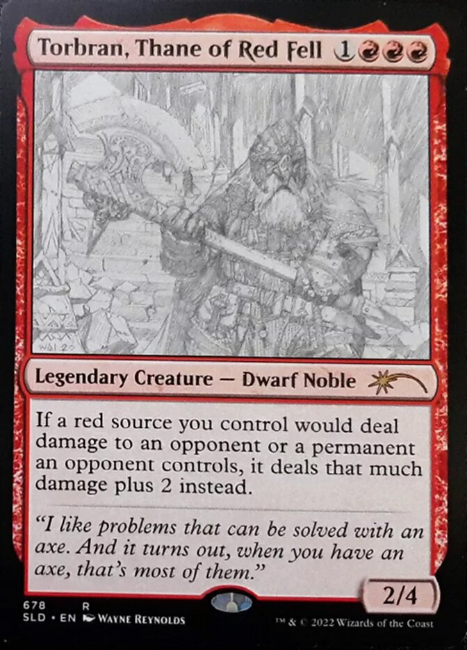 Torbran, Thane of Red Fell (Sketch) [Secret Lair Drop Promos] Foil