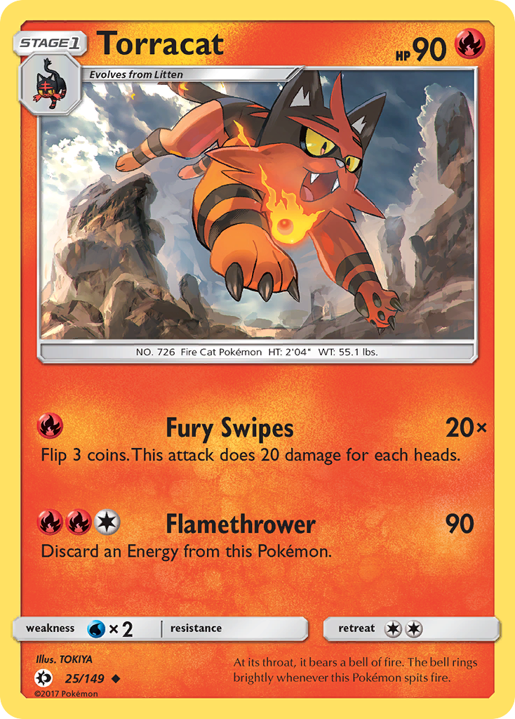Torracat (25/149) [Sun & Moon: Base Set] Reverse Holofoil