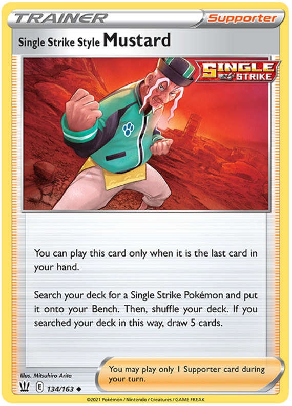 Single Strike Style Mustard (134/163) [Sword & Shield: Battle Styles] Reverse Holofoil