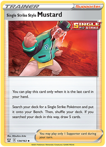 Single Strike Style Mustard (134/163) [Sword & Shield: Battle Styles] Reverse Holofoil