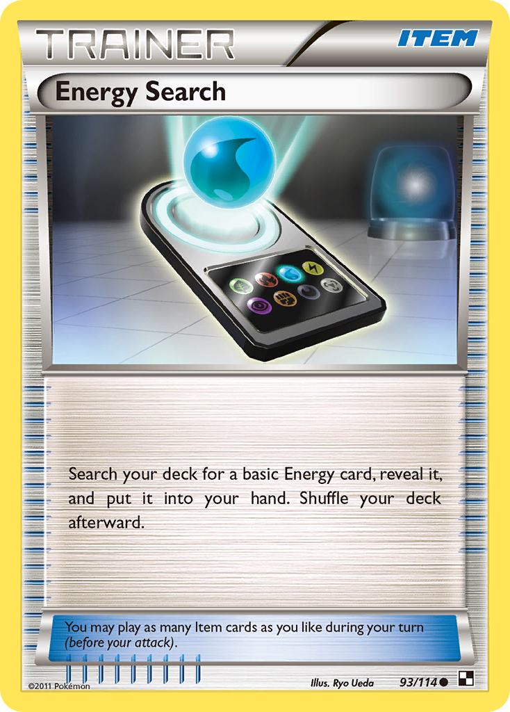 Energy Search (93/114) [Black & White: Base Set] Reverse Holofoil