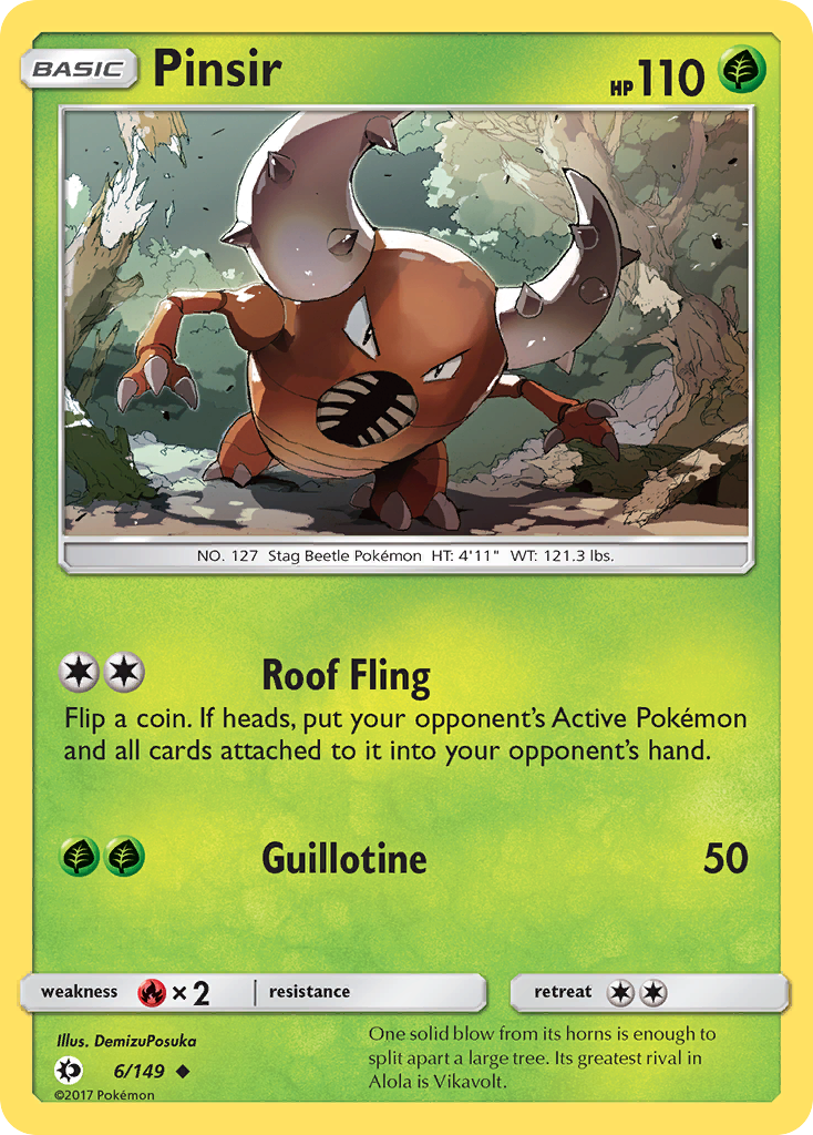 Pinsir (6/149) [Sun & Moon: Base Set] Reverse Holofoil