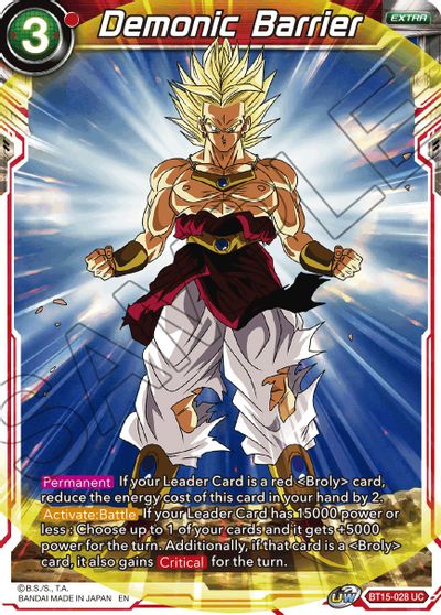 Demonic Barrier (BT15-028) [Saiyan Showdown] Parallel Foil