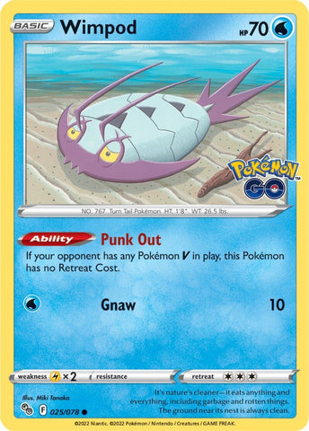 Wimpod (025/078) [Pokémon GO] Reverse Holofoil