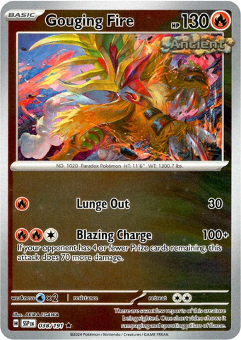 Gouging Fire (038/191) [Scarlet & Violet: Surging Sparks] Reverse Holofoil