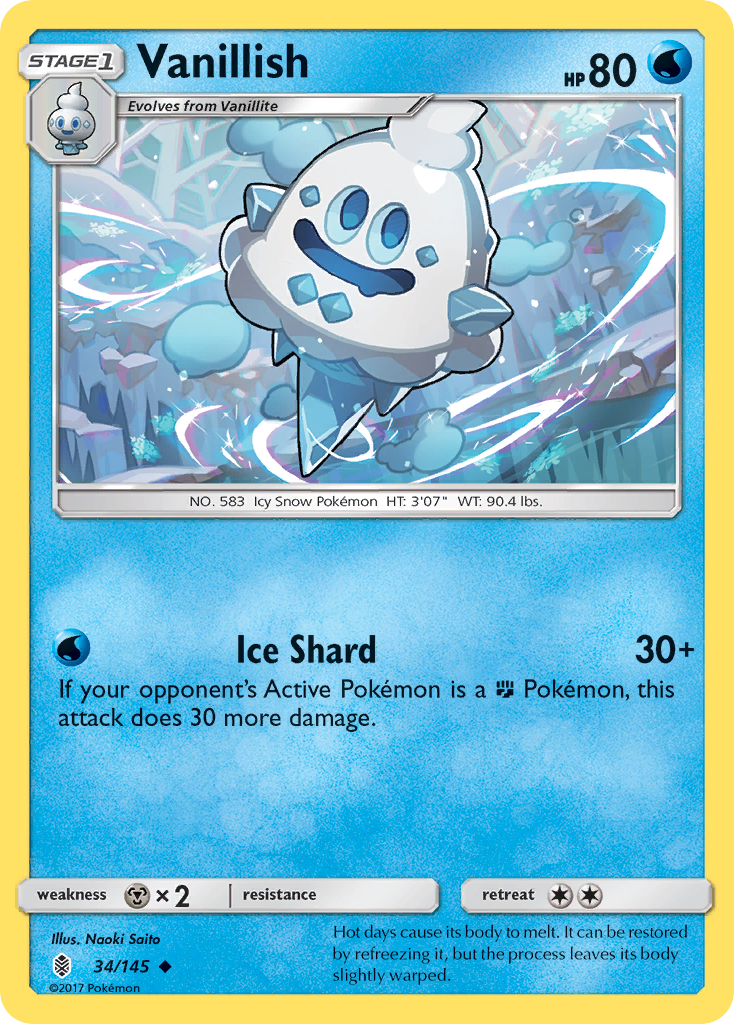 Vanillish (34/145) [Sun & Moon: Guardians Rising] Reverse Holofoil
