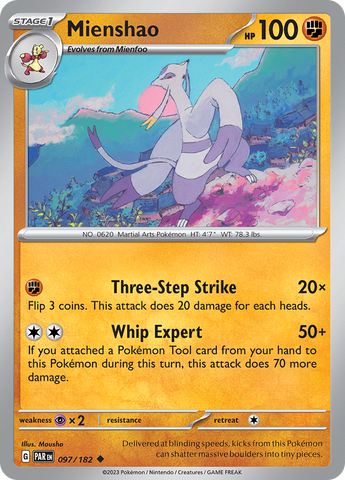Mienshao (097/182) [Scarlet & Violet: Paradox Rift] Reverse Holofoil