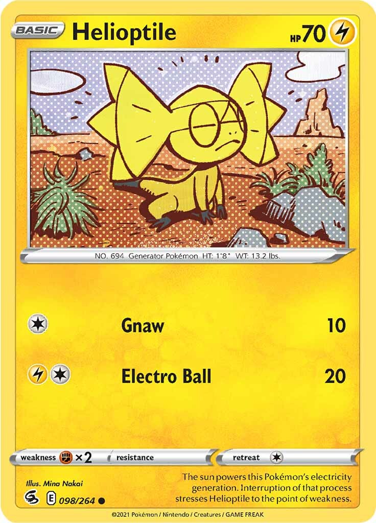 Helioptile (098/264) [Sword & Shield: Fusion Strike] Reverse Holofoil