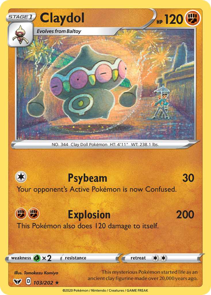 Claydol (103/202) [Sword & Shield: Base Set] Reverse Holofoil