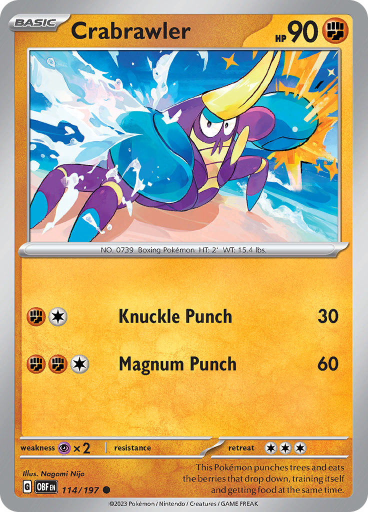 Crabrawler (114/197) [Scarlet & Violet: Obsidian Flames] Reverse Holofoil