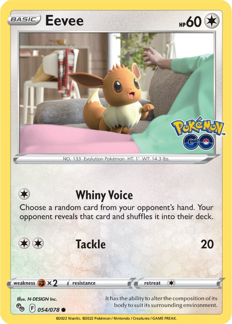 Eevee (054/078) [Pokémon GO] Reverse Holofoil