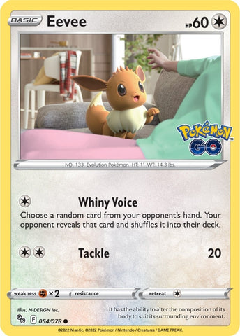 Eevee (054/078) [Pokémon GO] Reverse Holofoil