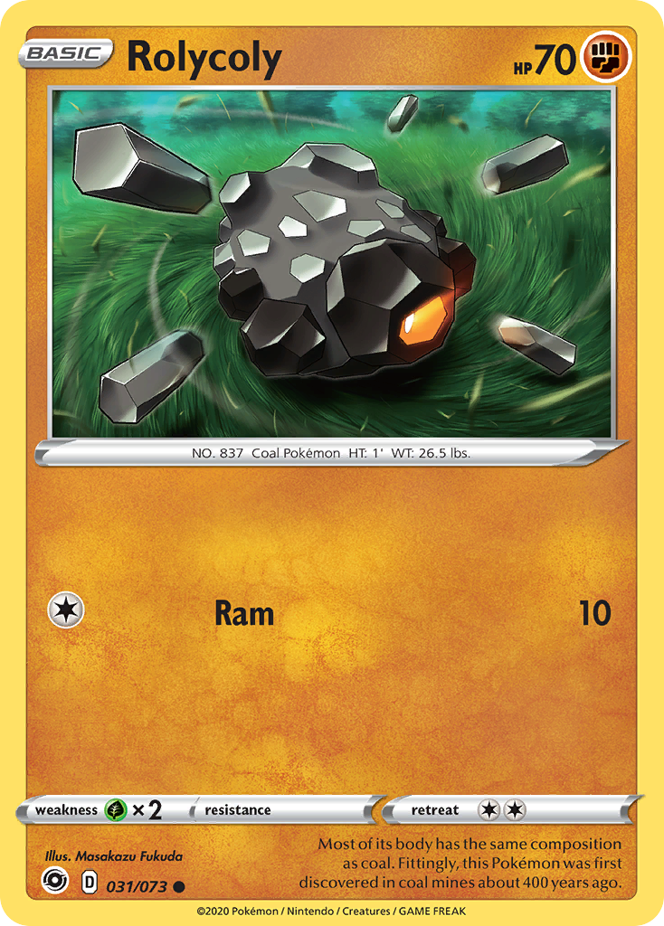 Rolycoly (031/073) [Sword & Shield: Champion's Path] Reverse Holofoil