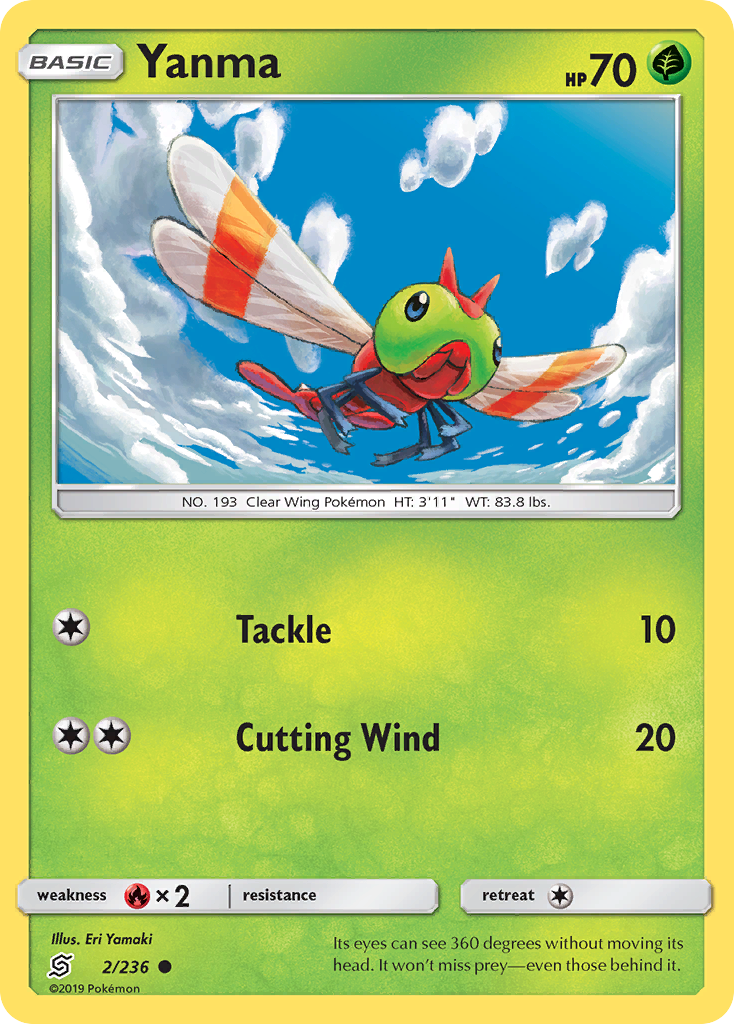 Yanma (2/236) [Sun & Moon: Unified Minds] Reverse Holofoil