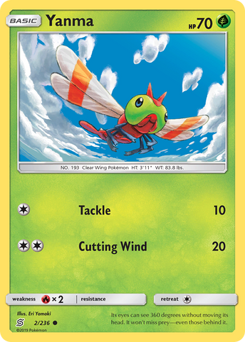 Yanma (2/236) [Sun & Moon: Unified Minds] Reverse Holofoil