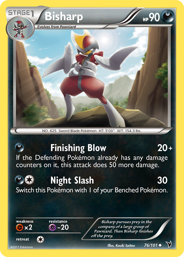 Bisharp (76/101) [Black & White: Noble Victories] Reverse Holofoil