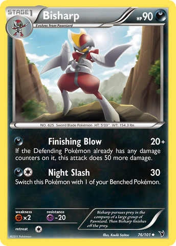 Bisharp (76/101) [Black & White: Noble Victories] Reverse Holofoil