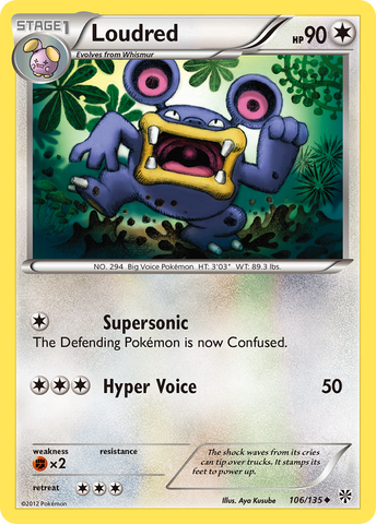 Loudred (106/135) [Black & White: Plasma Storm] Reverse Holofoil