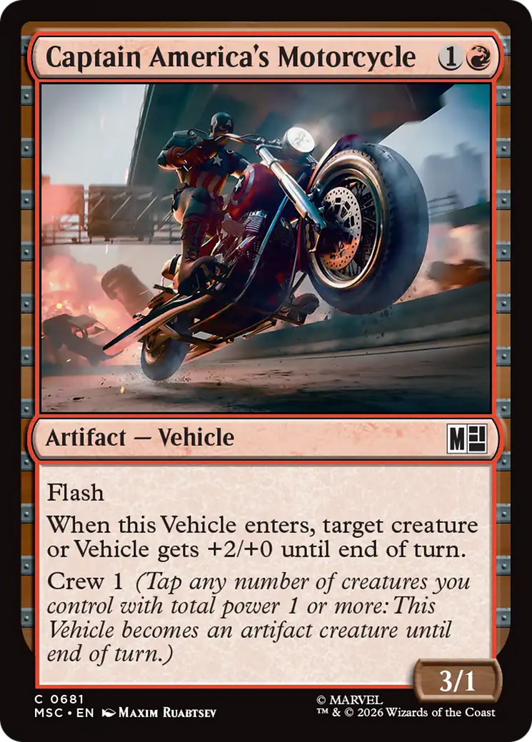 Captain America's Motorcycle [Marvel Super Heroes Commander] Foil