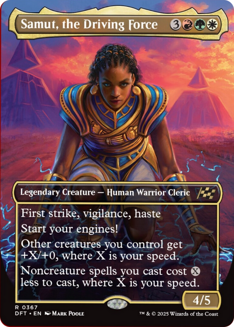 Samut, the Driving Force (Borderless) [Aetherdrift] Foil