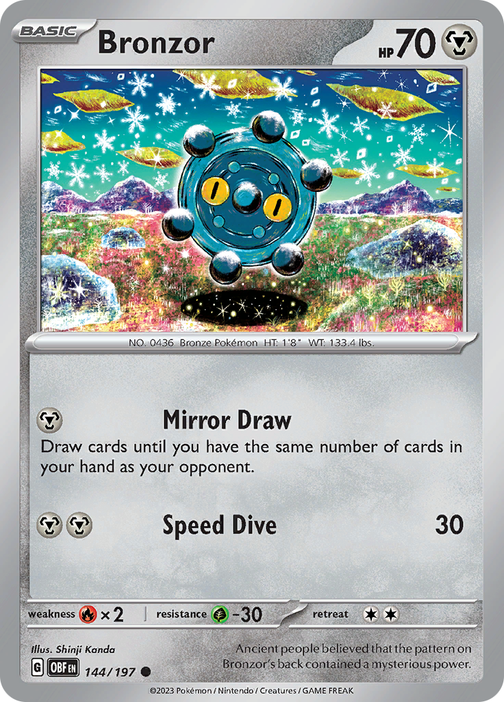 Bronzor (144/197) [Scarlet & Violet: Obsidian Flames] Reverse Holofoil