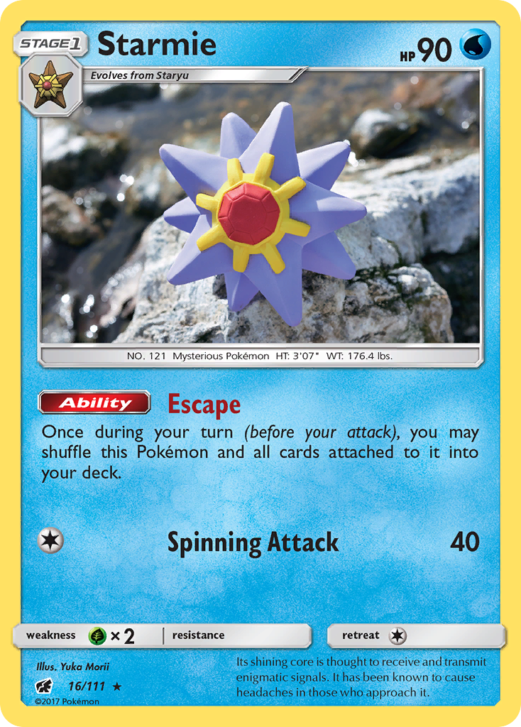 Starmie (16/111) [Sun & Moon: Crimson Invasion] Reverse Holofoil