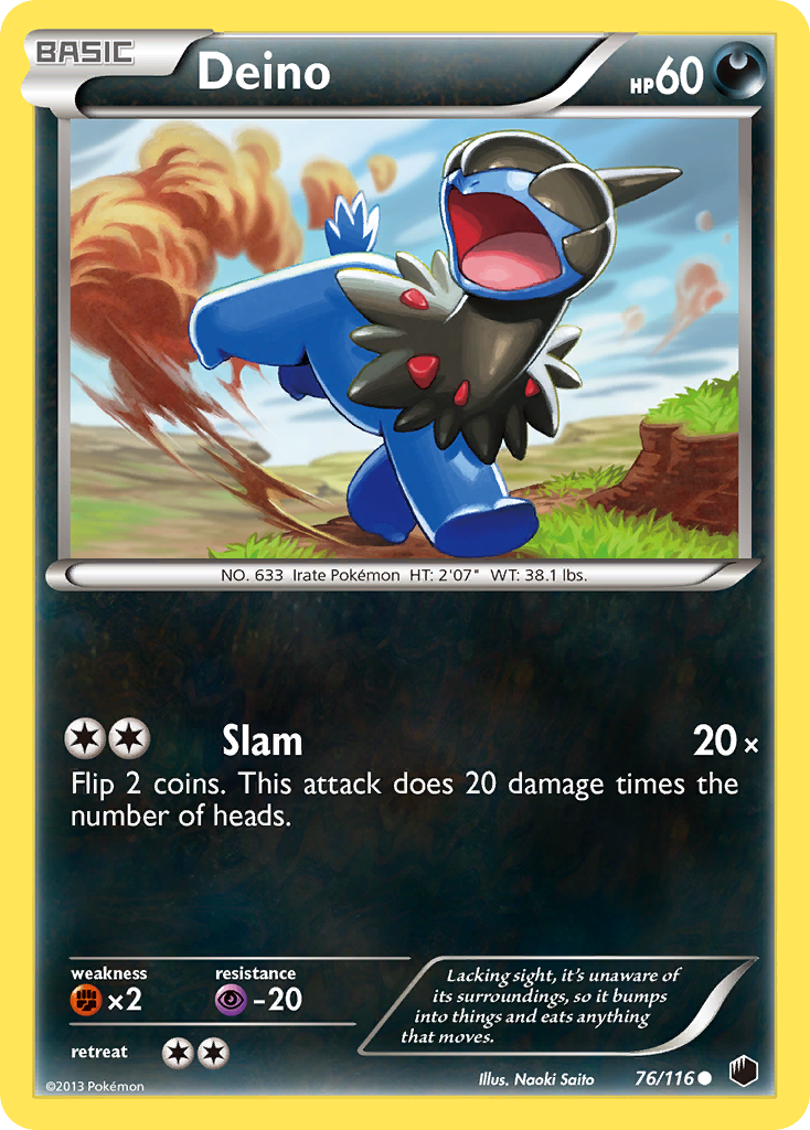 Deino (76/116) [Black & White: Plasma Freeze] Reverse Holofoil