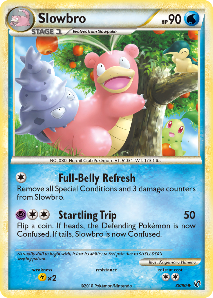 Slowbro (38/90) [HeartGold & SoulSilver: Undaunted] Reverse Holofoil