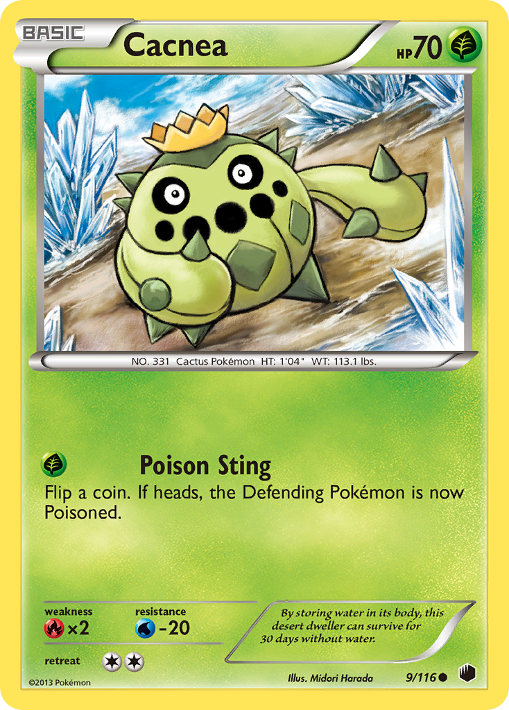 Cacnea (9/116) [Black & White: Plasma Freeze] Reverse Holofoil