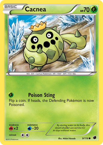 Cacnea (9/116) [Black & White: Plasma Freeze] Reverse Holofoil