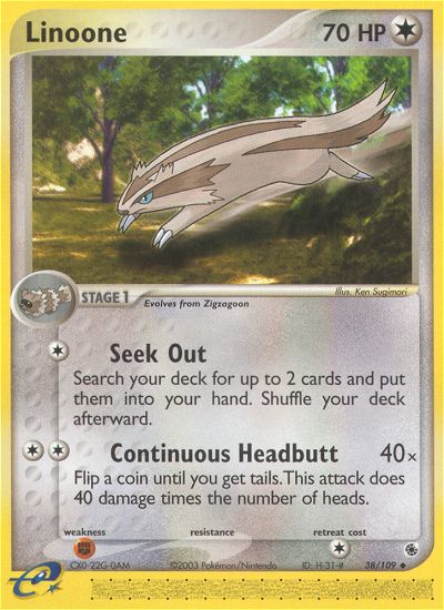 Linoone (38/109) [EX: Ruby & Sapphire] Reverse Holofoil