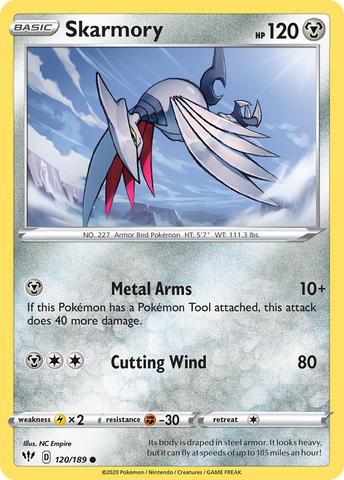 Skarmory (120/189) [Sword & Shield: Darkness Ablaze] Reverse Holofoil