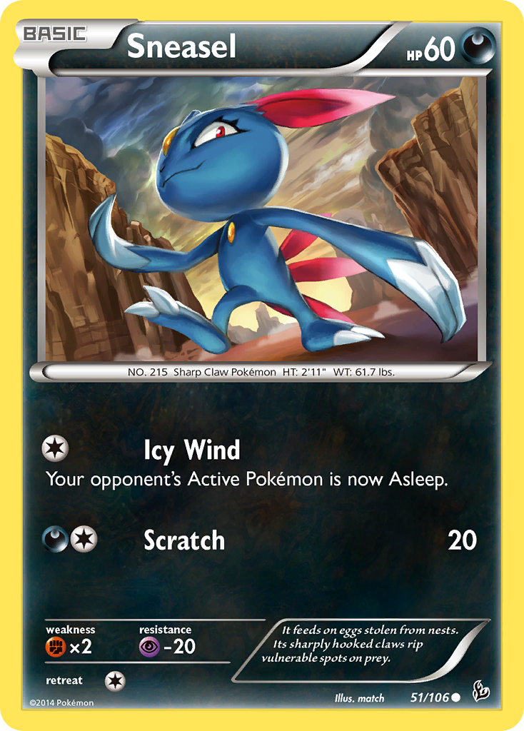Sneasel (51/106) [XY: Flashfire] Reverse Holofoil