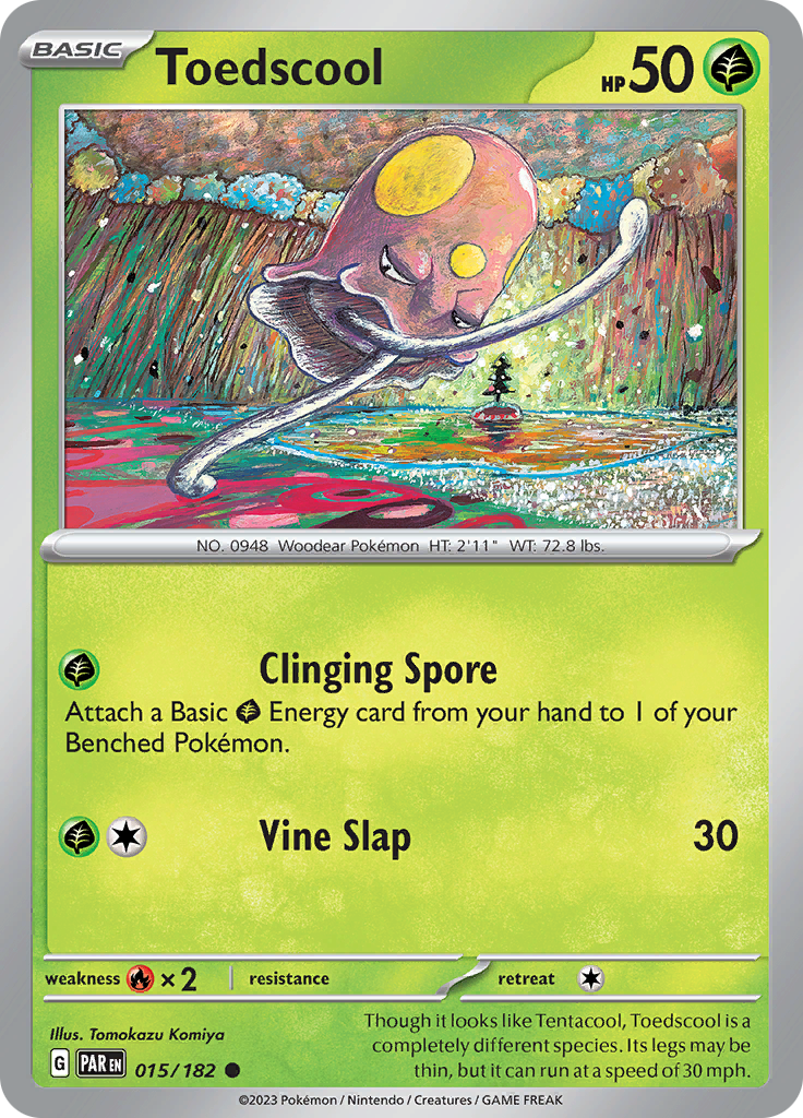 Toedscool (015/182) [Scarlet & Violet: Paradox Rift] Reverse Holofoil
