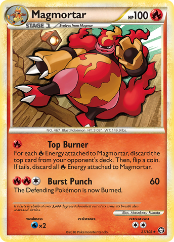 Magmortar (27/102) [HeartGold & SoulSilver: Triumphant] Reverse Holofoil