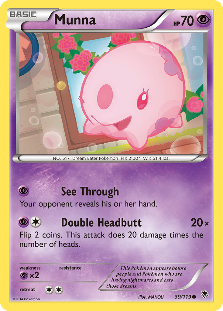 Munna (39/119) [XY: Phantom Forces] Reverse Holofoil