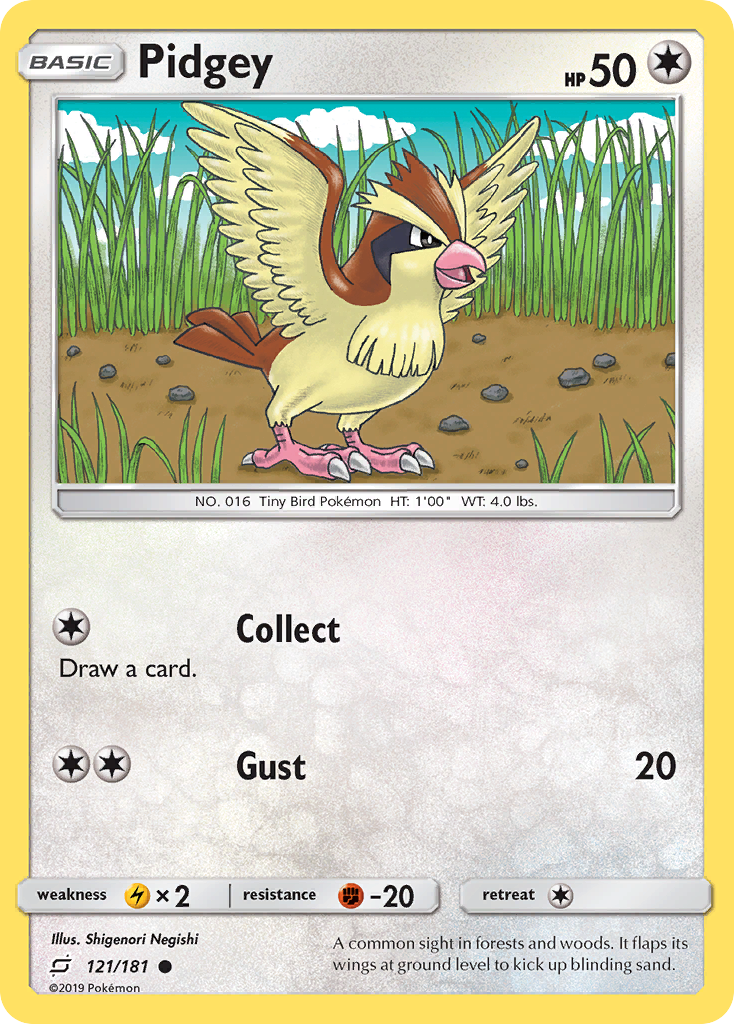 Pidgey (121/181) [Sun & Moon: Team Up] Reverse Holofoil