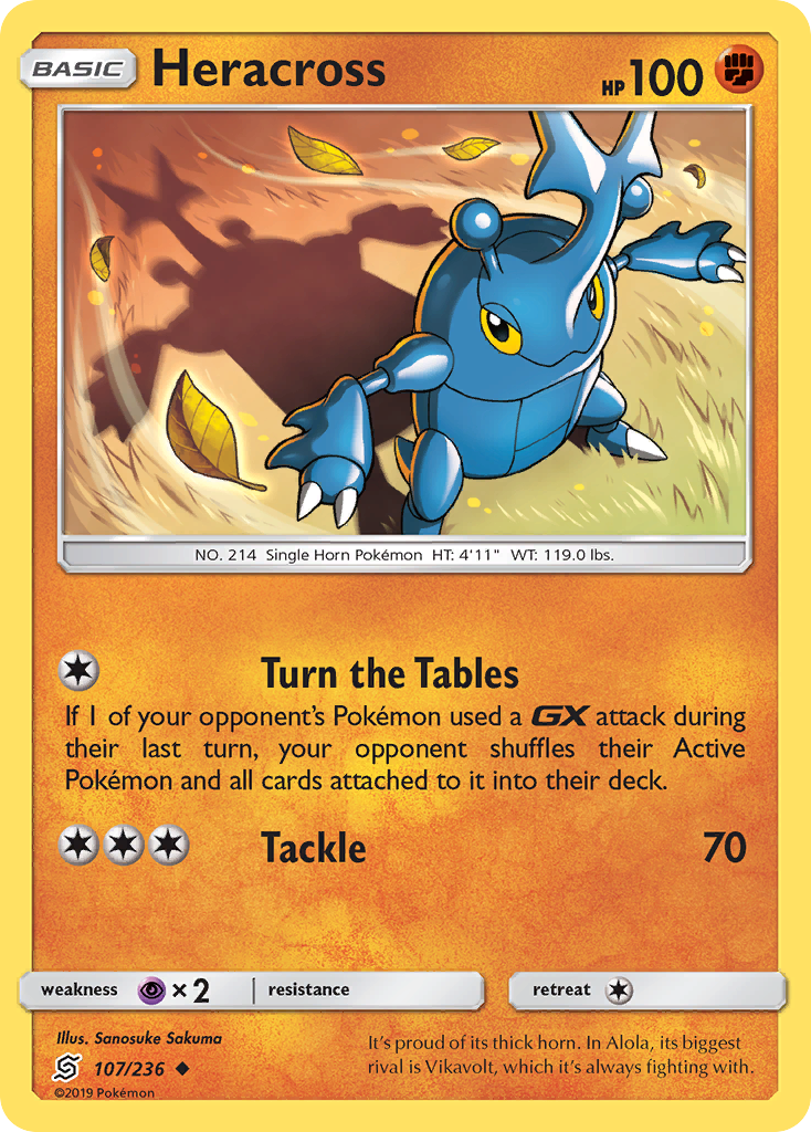Heracross (107/236) [Sun & Moon: Unified Minds] Reverse Holofoil