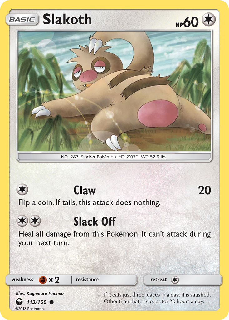 Slakoth (113/168) [Sun & Moon: Celestial Storm] Reverse Holofoil