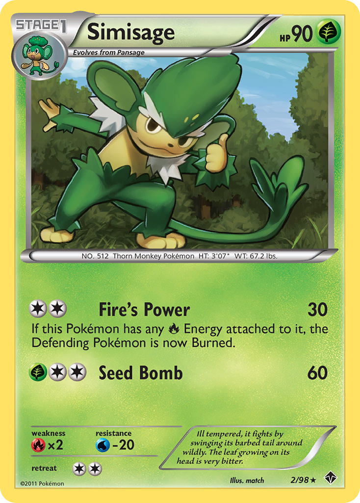 Simisage (2/98) [Black & White: Emerging Powers] Reverse Holofoil