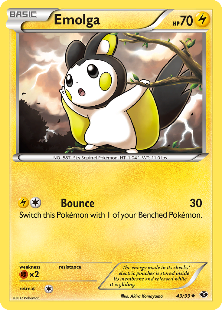 Emolga (49/99) [Black & White: Next Destinies] Reverse Holofoil