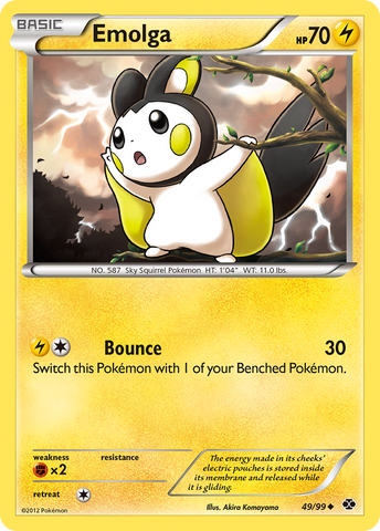 Emolga (49/99) [Black & White: Next Destinies] Reverse Holofoil
